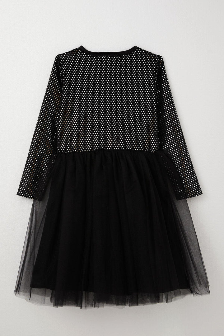 BRE Breeze Girl Child Long Sleeve Dress Velvet Sequined 50 Years, Black - Salzburg