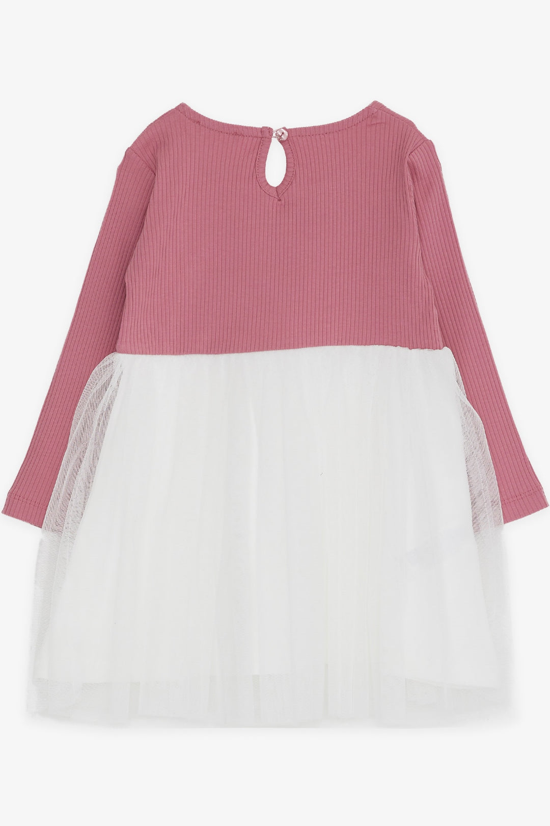 BRE Breeze Girl Child Long Sleeve Dress with Cat Embroidery 1.5-5 Years, Rose Pink - Dresden