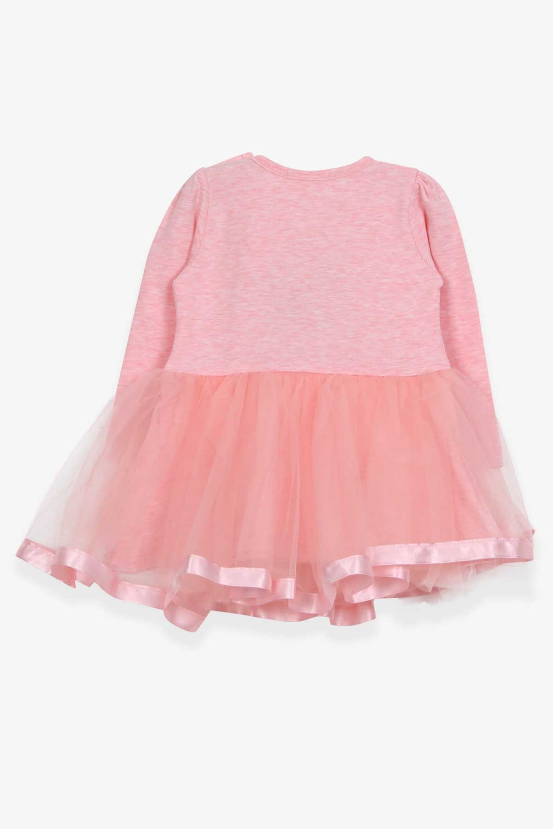 BRE Breeze Girl Child Long Sleeve Dress with Cat Embroidery Sequins 1.5-5 Years, Salmon Melange - Forest
