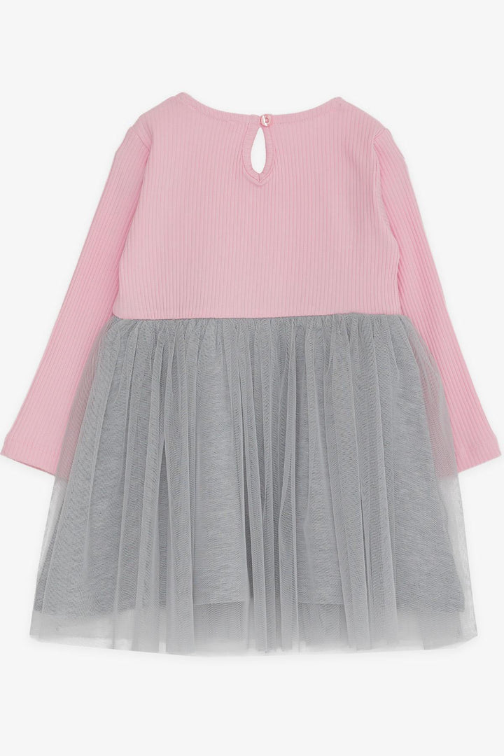 BRE Breeze Girl Child Long Sleeve Dress with Cat Embroidery, 1.5-5 Years, Pink - Langford Station