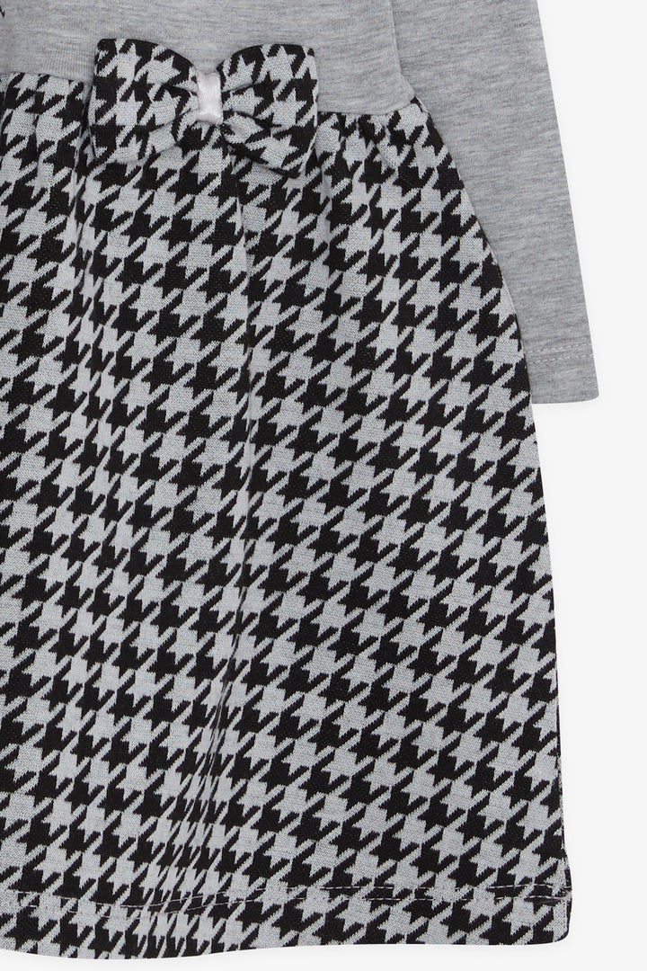 BRE Breeze Girl Child Long Sleeve Dress Girl Printed 3-8 Years, Grey Melange - Hampstead
