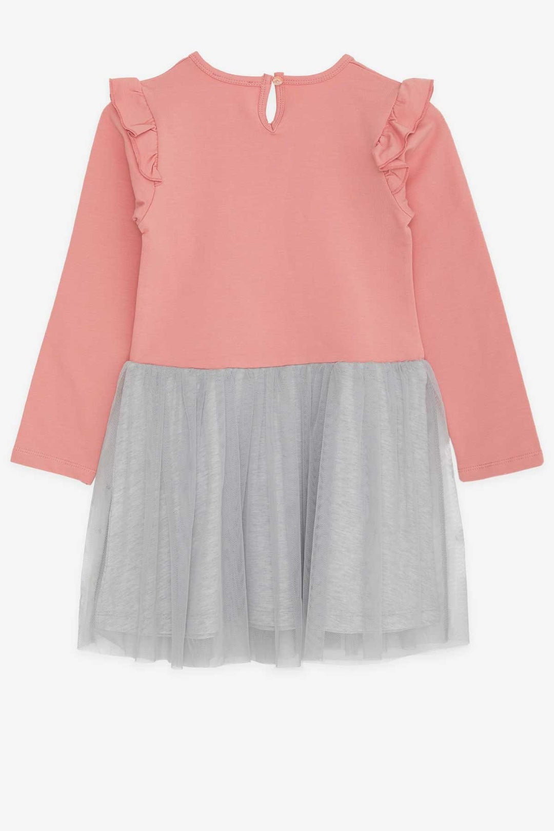 BRE Breeze Girl Child Long Sleeve Dress Sequined Flower Printed 3-8 Years, Rose Pink - Bolton