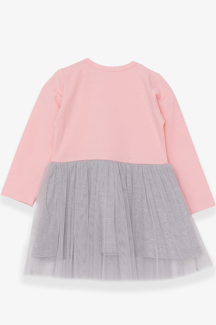 BRE Breeze Girl Child Long Sleeve Dress Sequined Summer Printed 1.5-5 Years, Powder - Badalona