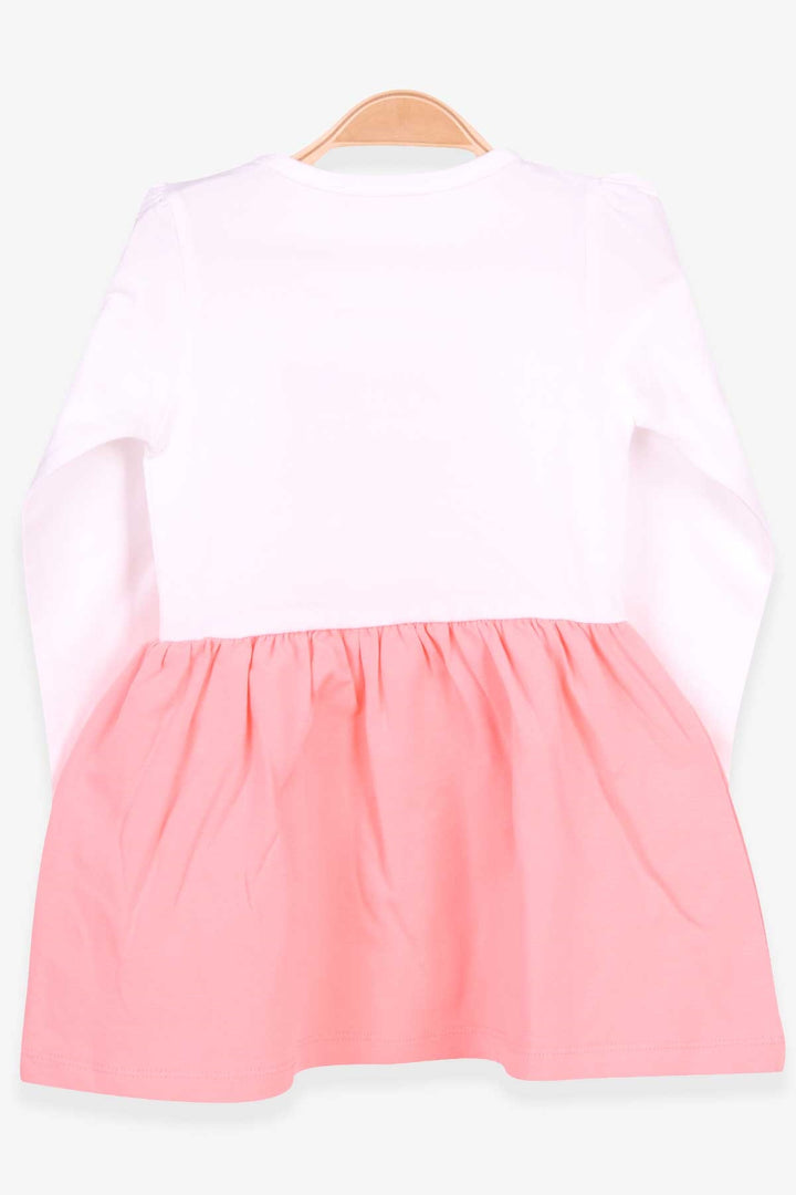 BRE Breeze Girl's Dress with Sequined Embroidered Cat, 1-4 Years, Ecru - Gresham