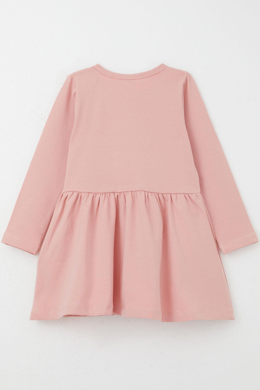 BRE Breeze Girl Child Long Sleeve Dress Colorful Flower Embroidered 1.5-5 Years, Rose Pink - Florence