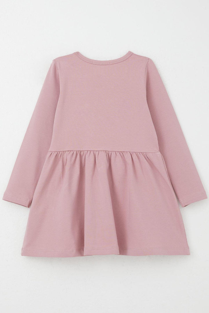 BRE Breeze Girl Child Long Sleeve Dress Colorful Flower Embroidered 1.5-5 Years, Rose Pink - Cuernavaca