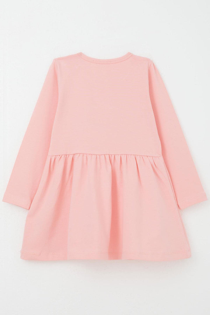 BRE Breeze Girl Child Long Sleeve Dress Colorful Flower Embroidered 1.5-5 Years, Pink - Findlay