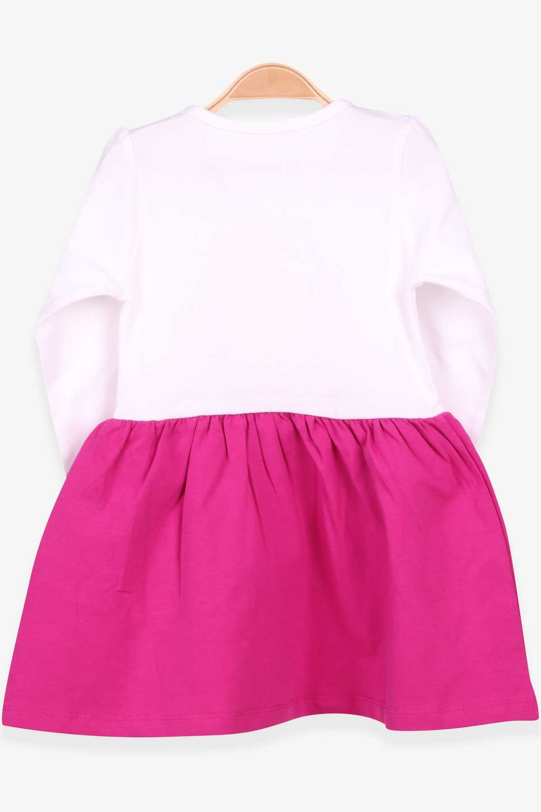 BRE Breeze Girl Child Long Sleeve Dress with Glittery Duck Print, 1.5-5 Years, Ecru - Commack