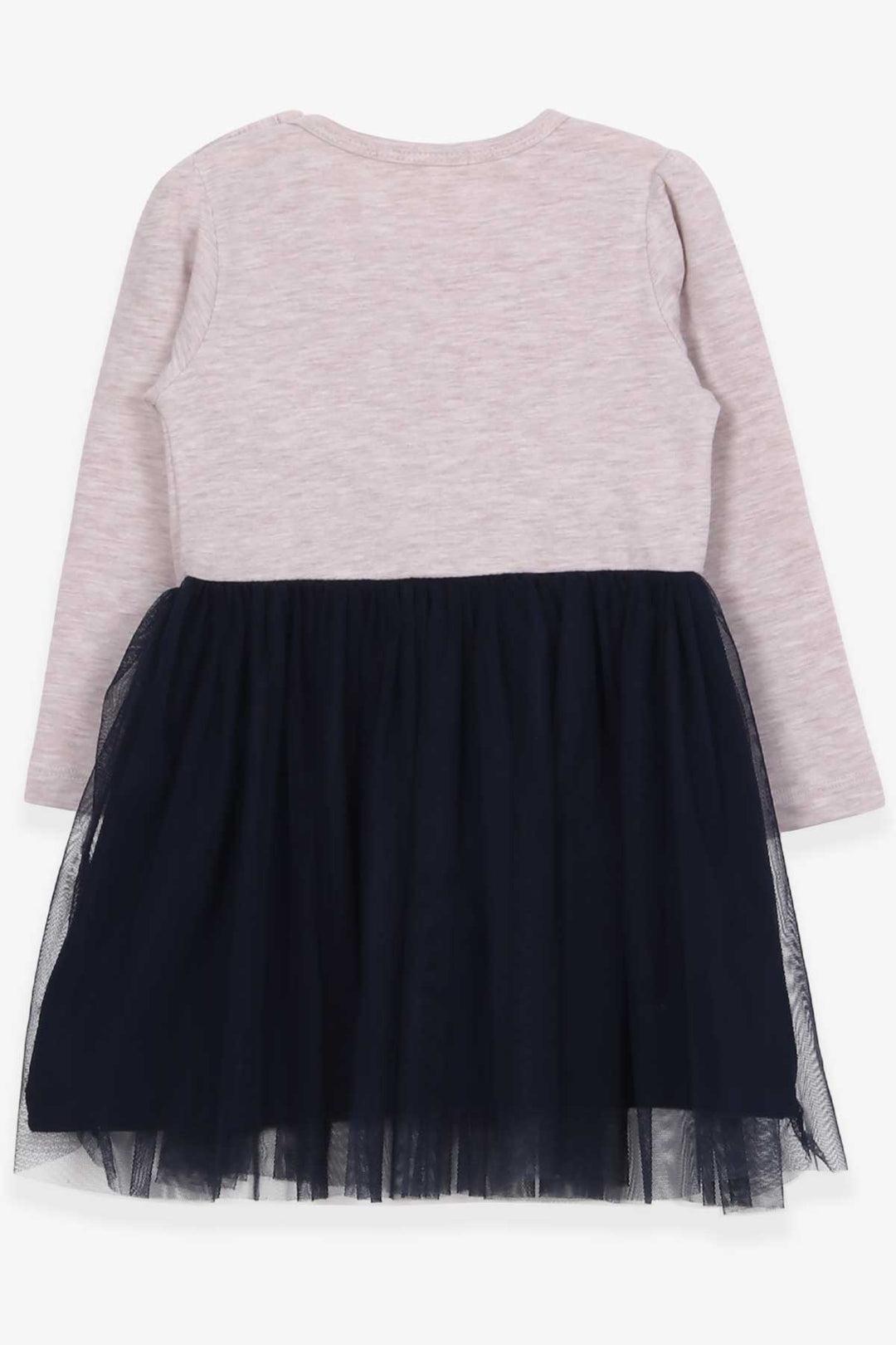 BRE Breeze Girl Child Long Sleeve Dress Decorated Girl Printed 2-6 Years, Beige Melange - Vigo