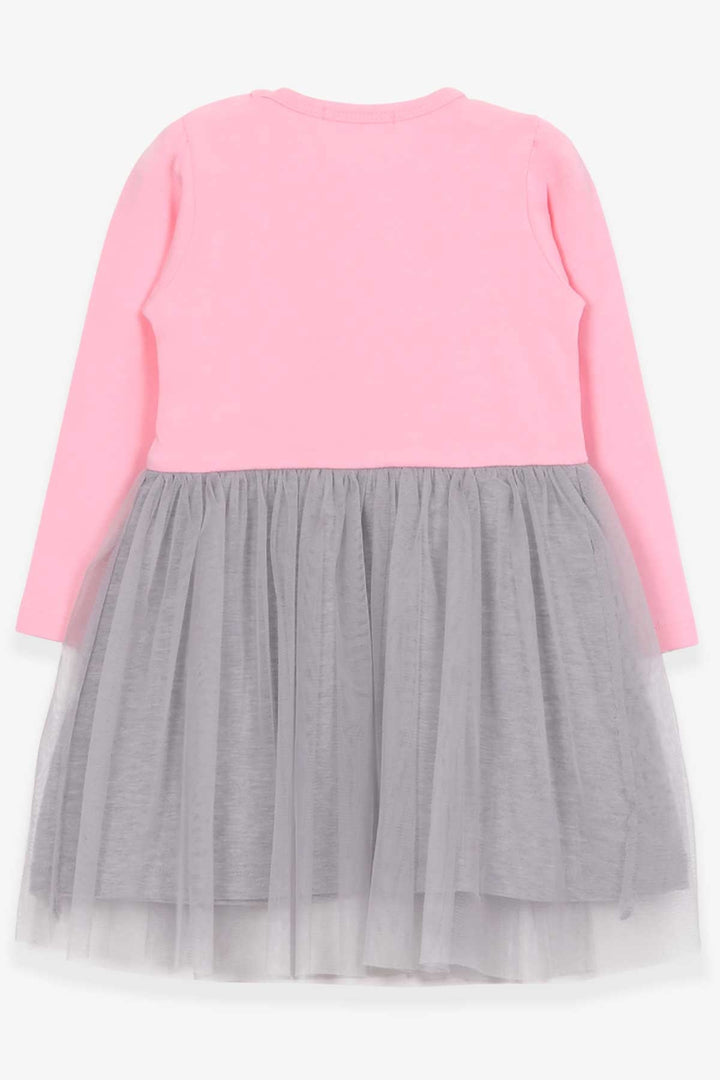 BRE Breeze Girl Child Long Sleeve Dress Decorated Girl Printed 2-6 Years, Powder - Bend