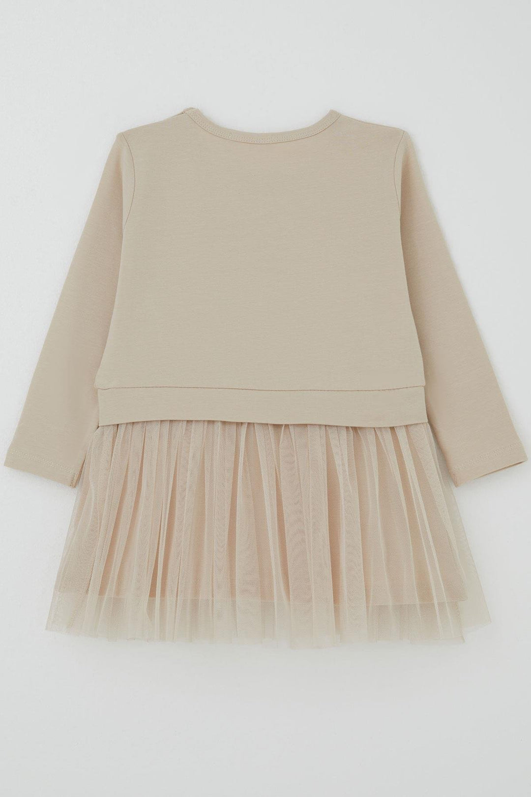 BRE Breeze Girl Child Long Sleeve Dress Crowned Heart Fairy Tale 2-6 Years, Beige - Raleigh