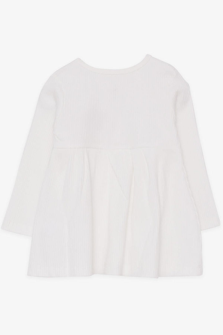 BRE Breeze Girl Child Long Sleeve Dress with Fox Embroidery 1.5-5 Years, Ecru - Imperia
