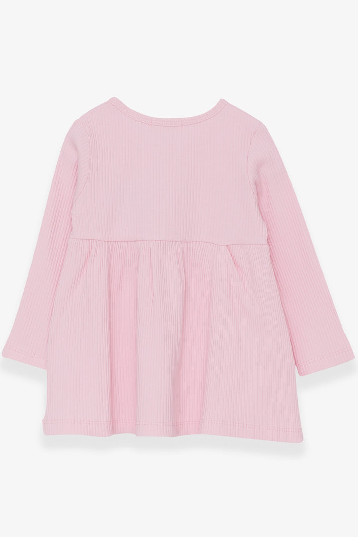 BRE Breeze Girl Child Long Sleeve Dress with Fox Embroidery, 1.5-5 Years, Powder - Canicattì