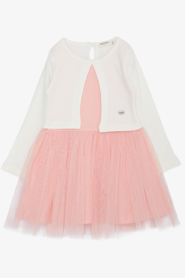 BRE Breeze Girl Child Long Sleeve Dress Tulle 3-8 Years, Ecru - Babruysk