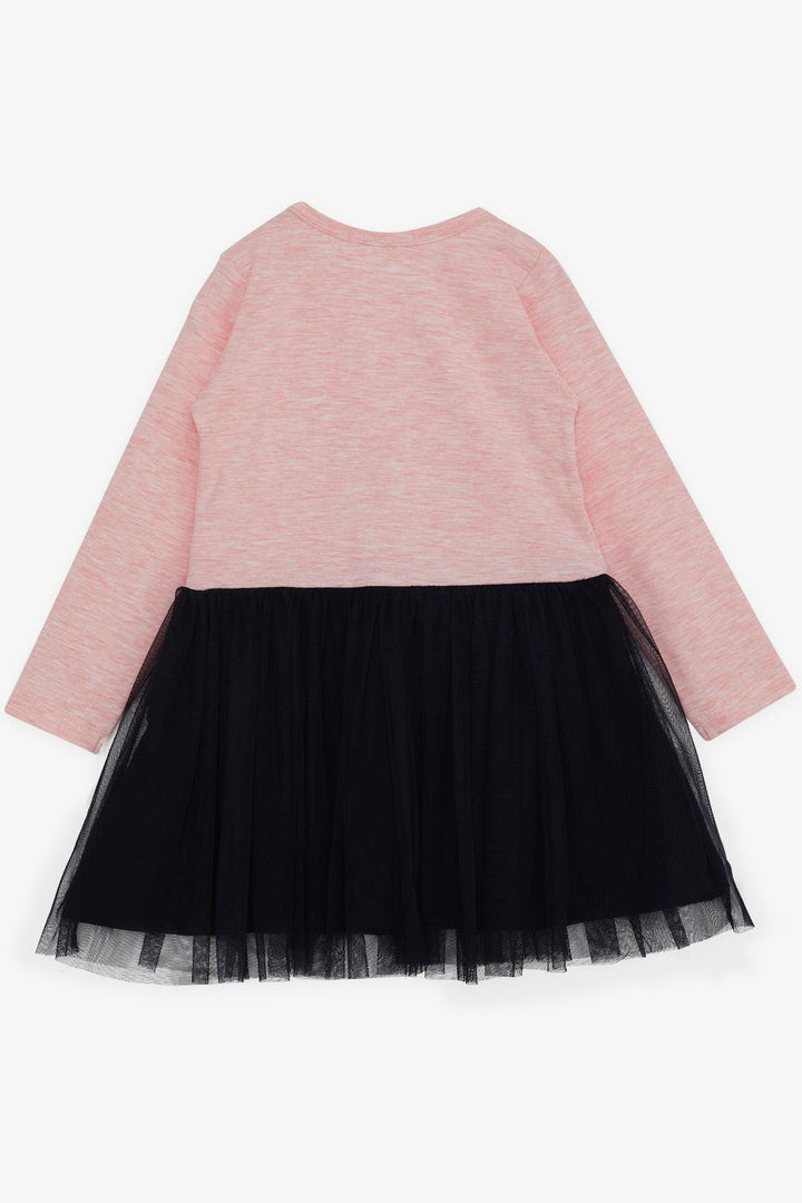 BRE Breeze Girl Child Long Sleeve Dress Tulle Printed Summer 1.5-5 Years, Salmon Melange - Tilburg