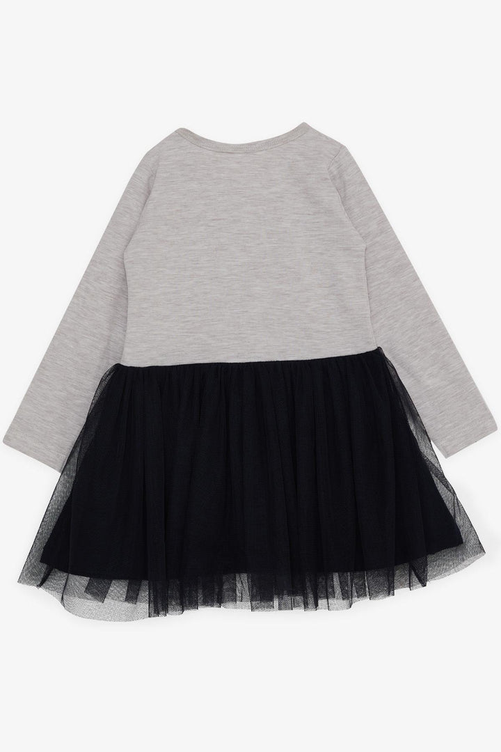 BRE Breeze Girl Child Long Sleeve Dress Tulle Printed Summer 1.5-5 Years, Beige Melange - Antequera