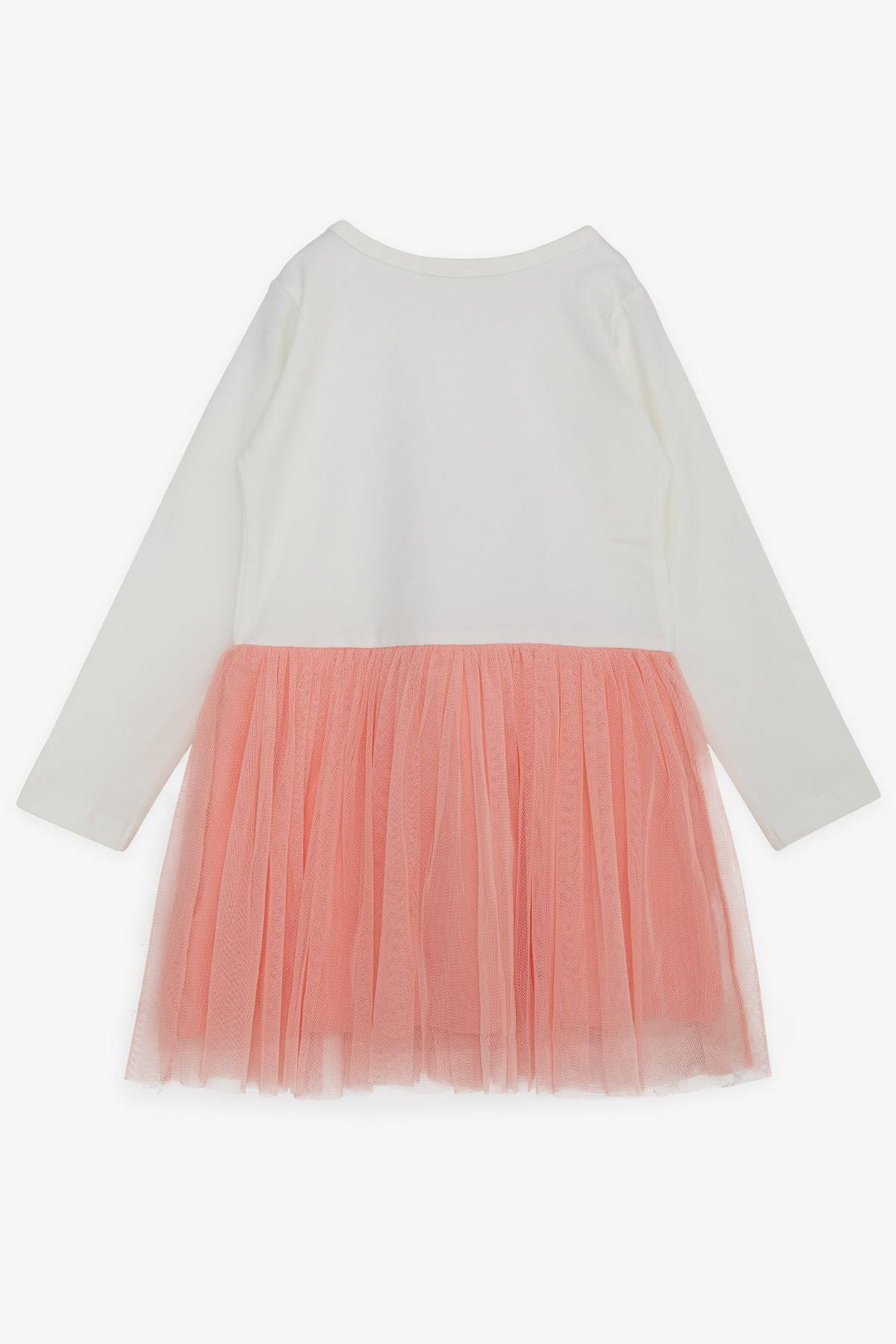 BRE Breeze Girl Child Long Sleeve Dress Tulle Printed Summer 1.5-5 Years, Ecru - Santa Maria