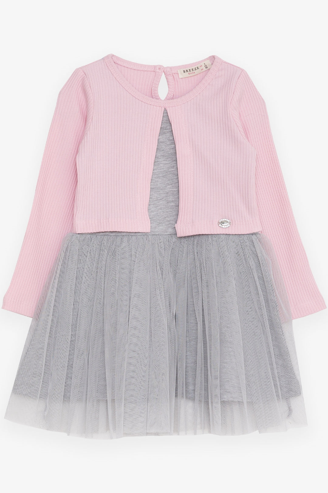 BRE Breeze Girl Child Long Sleeve Dress Tulle 3-8 Years, Pink - South Hill