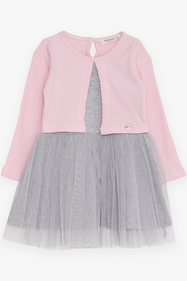 BRE Breeze Girl Child Long Sleeve Dress Tulle 3-8 Years, Pink - South Hill