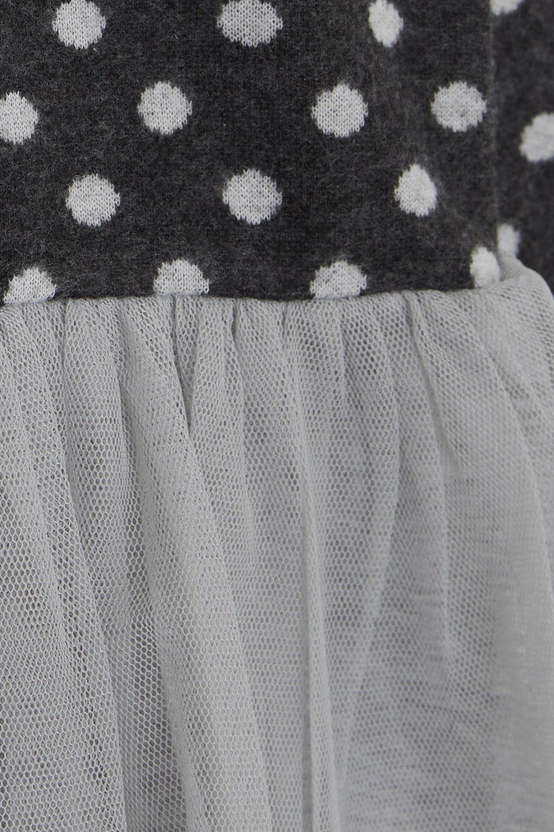 BRE Breeze Girl Child Long Sleeve Dress with Tulle Bow 1.5-5 Years, Anthracite - Wilmington