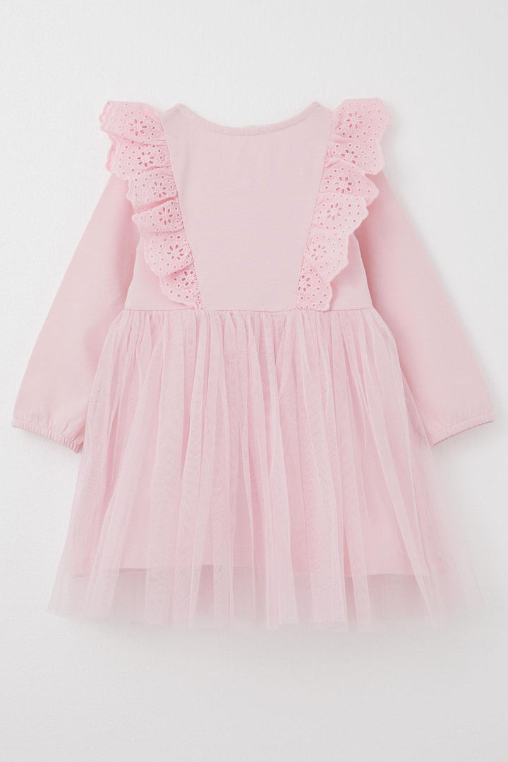BRE Breeze Girl Child Long Sleeve Dress with Tulle Lace 1.5-5 Years, Pink - El Prat de Llobregat
