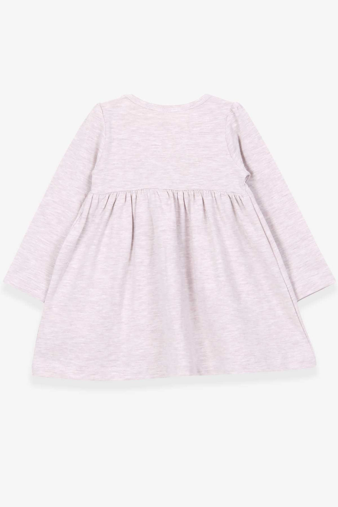 BRE Breeze Girl Child Long Sleeve Dress Unicorn 2-6 Years, Beige Melange - Clay