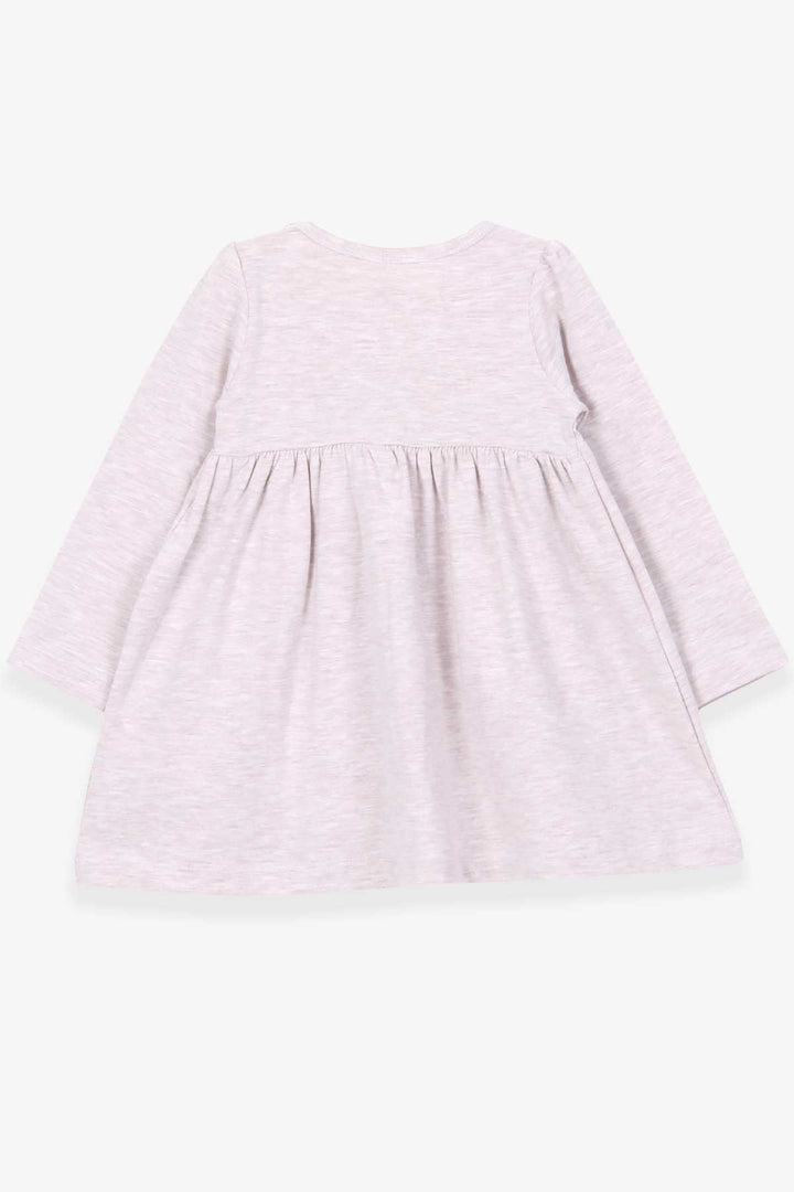 BRE Breeze Girl Child Long Sleeve Dress Unicorn 2-6 Years, Beige Melange - Clay