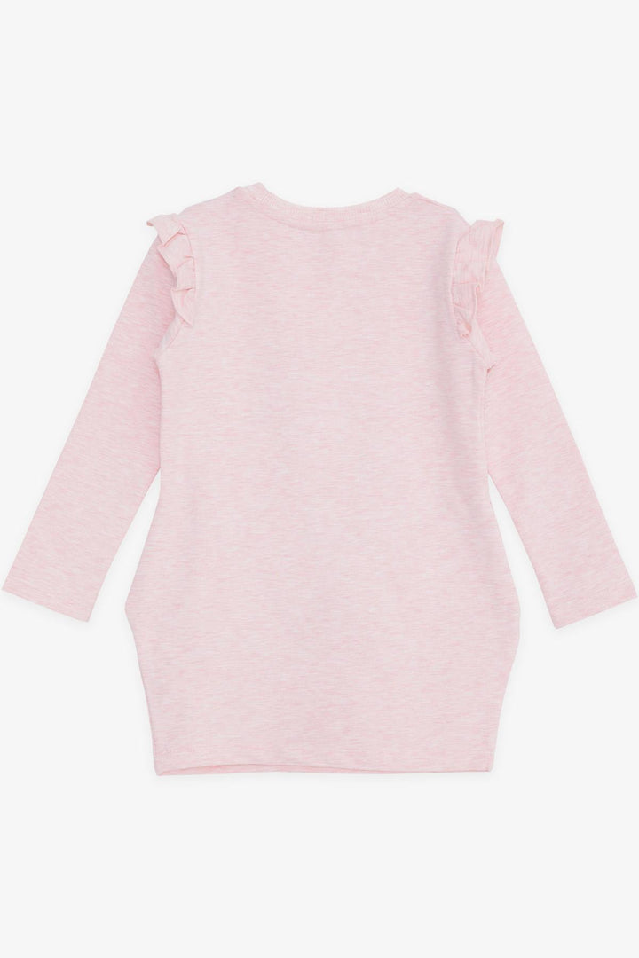 BRE Breeze Girl Child Long Sleeve Dress Unicorn Printed 1.5-5 Years, Salmon Melange - Clearwater