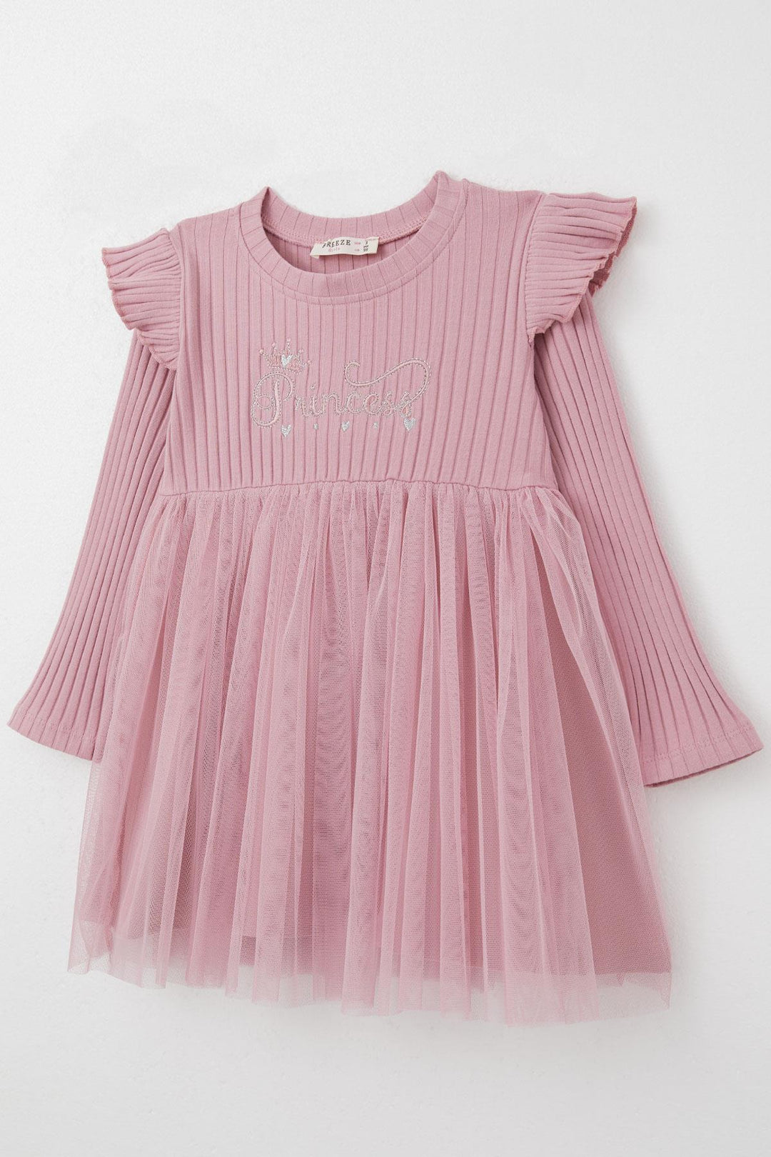 BRE Breeze Girl Child Long Sleeve Dress with Summer Embroidery, 1.5-5 Years, Rose Pink - Tulsa