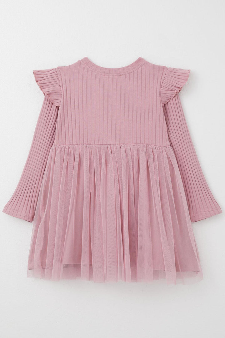 BRE Breeze Girl Child Long Sleeve Dress with Summer Embroidery, 1.5-5 Years, Rose Pink - Tulsa