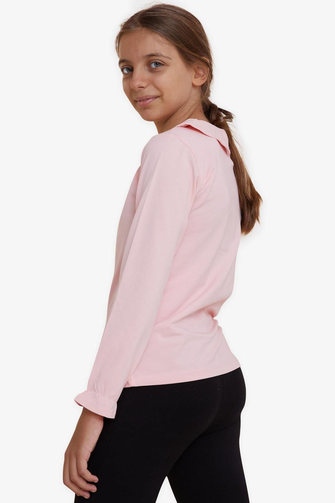 BRE Breeze Girl Child Long Sleeve T-Shirt with Armored Sleeves Elastic 62 Years, Pink - Meoqui
