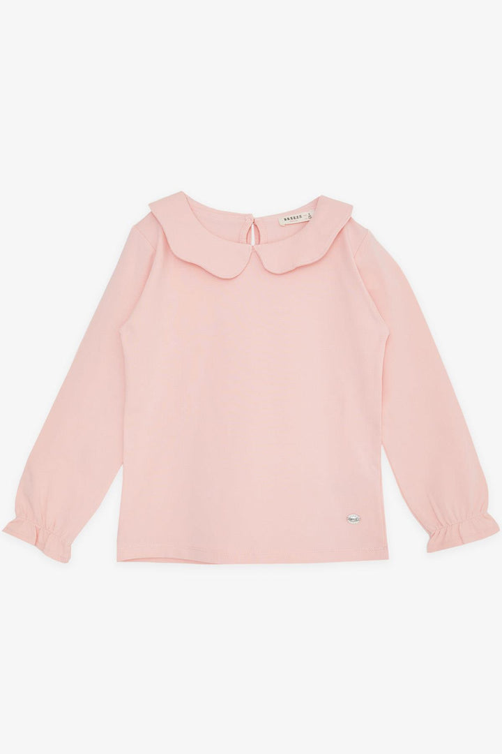 BRE Breeze Girl Child Long Sleeve T-Shirt with Armored Sleeves Elastic 62 Years, Pink - Meoqui