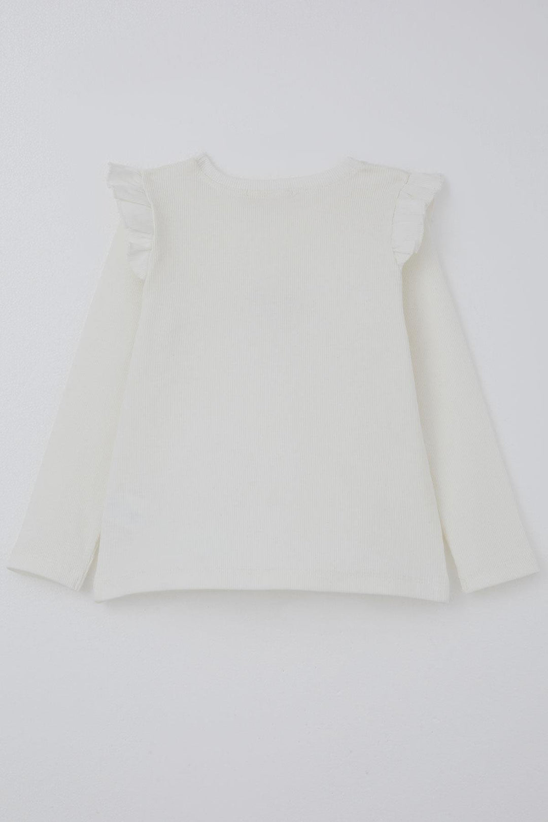 BRE Breeze Girl Child Long Sleeve T-Shirt with Arm Detail, 2-6 Years, Ecru - Coesfeld