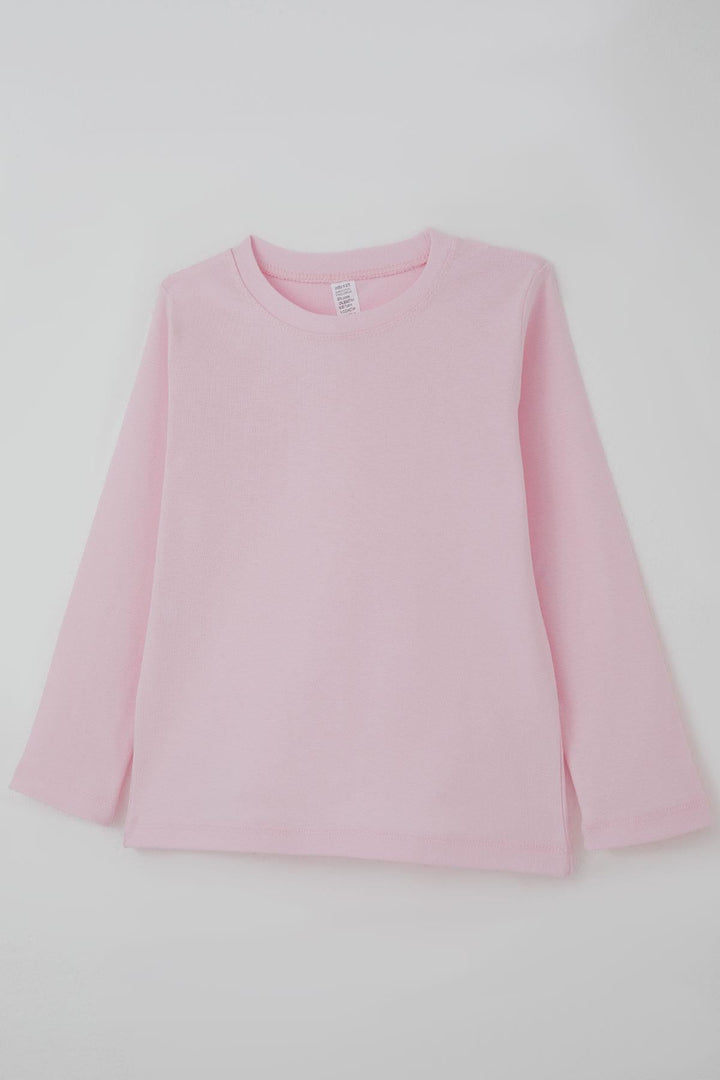 BRE Breeze Kız Çocuk Uzun Kollu Tişört Basic 4-8 Yaş, Pembe - Pueblo