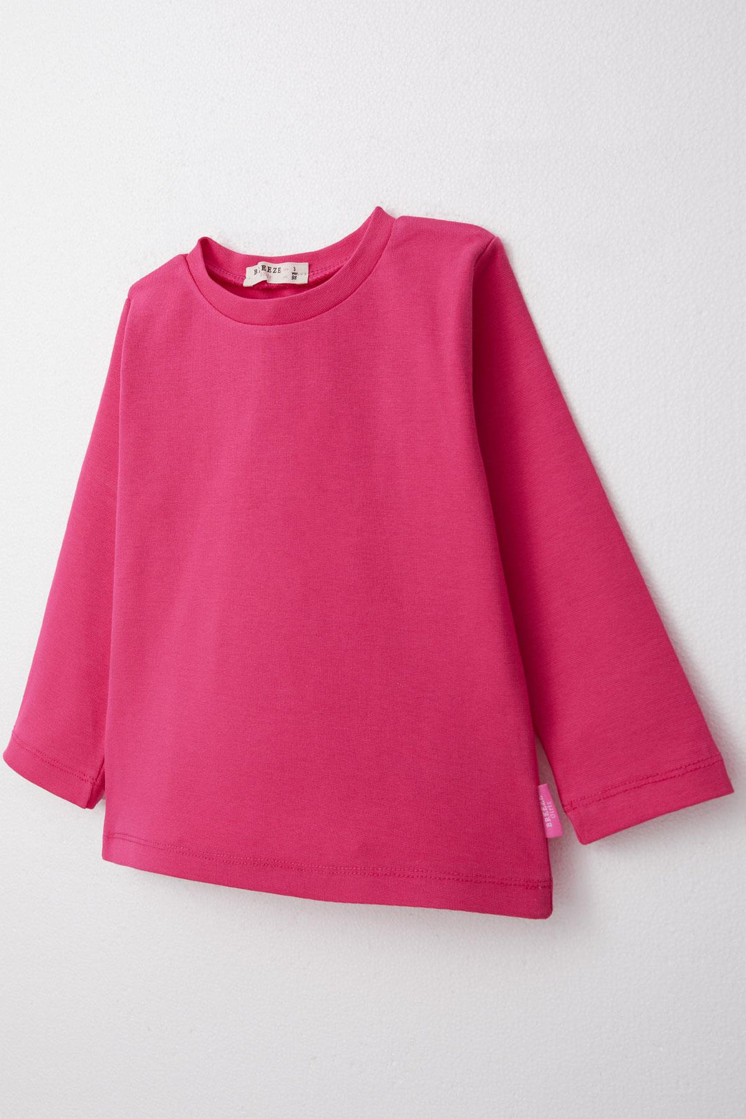 BRE Breeze Girl Child Long Sleeve T-Shirt Basic 1-4 Years, Fuchsia - San Francisco de los Romo