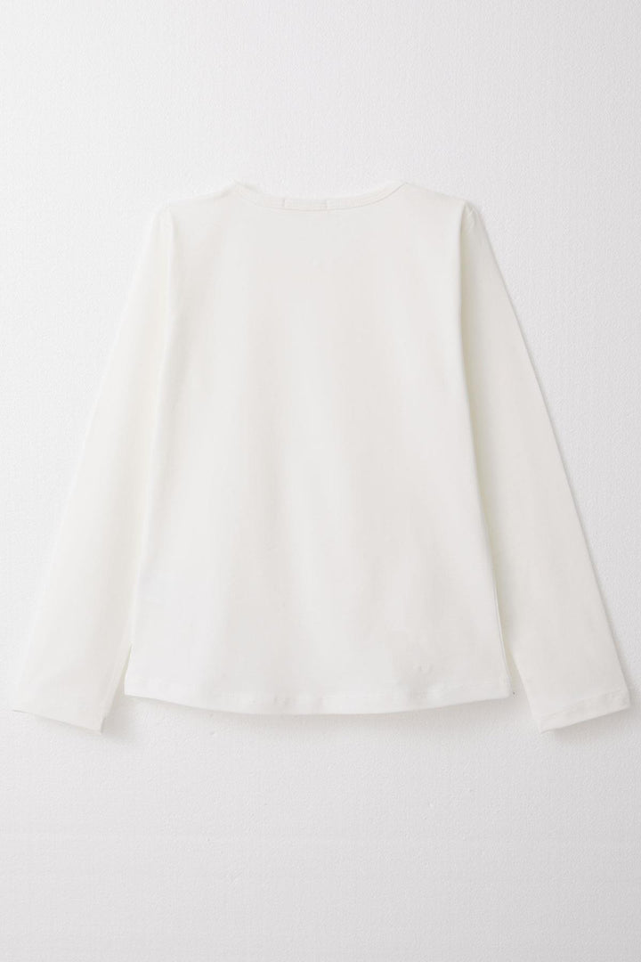 BRE Breeze Girl Child Long Sleeve T-Shirt Basic 82 Years, Ecru - Beveren