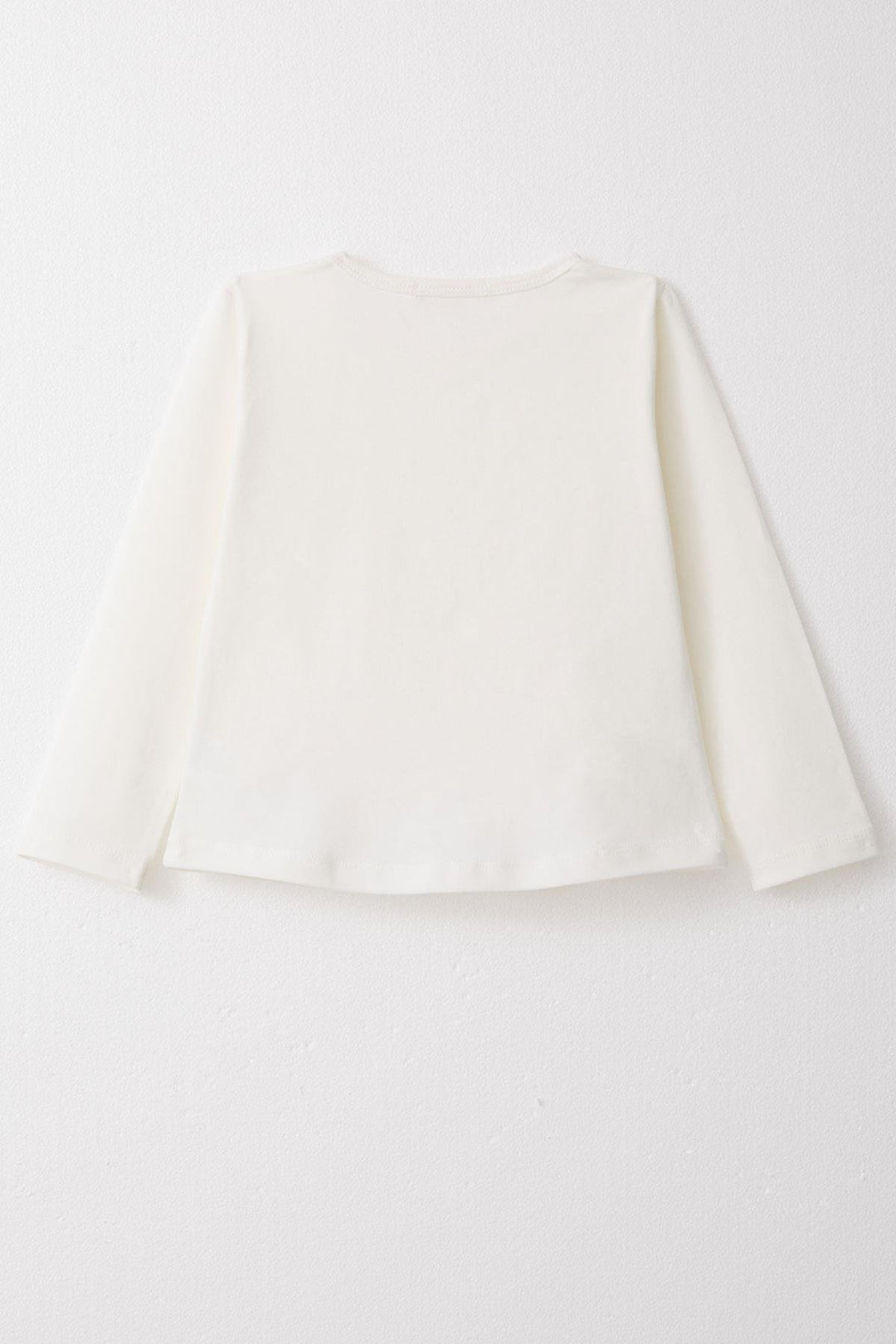 BRE Breeze Girl Child Long Sleeve T-Shirt Basic 3-7 Years, Ecru - Peristéri