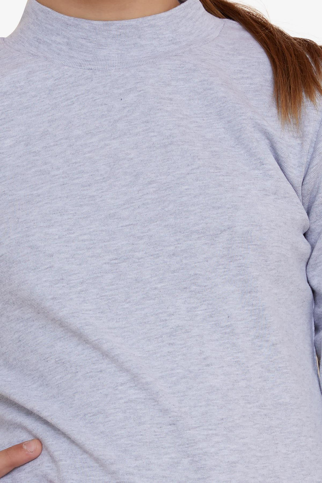 BRE Breeze Girl Child Long Sleeve T-Shirt Basic 92 Years, Grey Melange - Madison