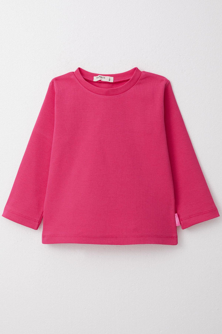 BRE Breeze Girl Child Long Sleeve T-Shirt Basic 1-4 Years, Fuchsia - San Francisco de los Romo