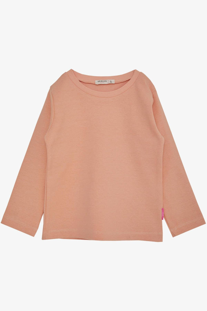 BRE Breeze Girl Child Long Sleeve T-Shirt Basic 1-4 Years, Salmon - Guaymas