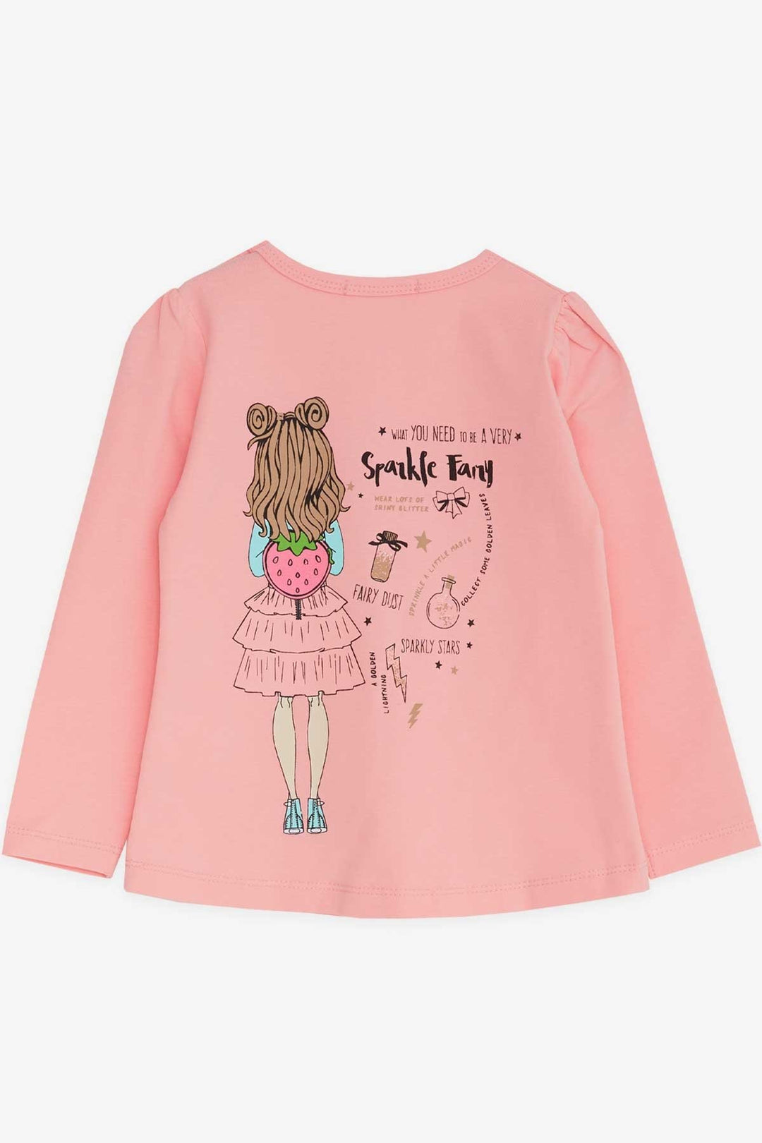 BRE Breeze Girl Child Long Sleeve T-Shirt Printed 1-4 Years, Salmon - Chalco