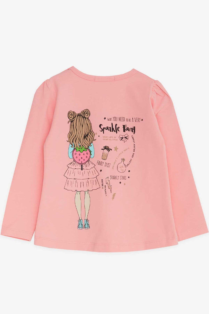 BRE Breeze Girl Child Long Sleeve T-Shirt Printed 1-4 Years, Salmon - Chalco