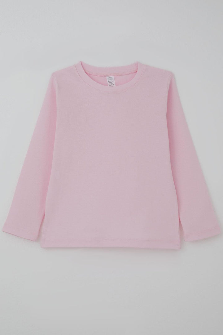 BRE Breeze Kız Çocuk Uzun Kollu Tişört Basic 4-8 Yaş, Pembe - Pueblo