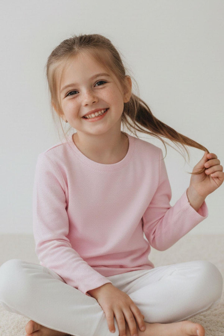 BRE Breeze Kız Çocuk Uzun Kollu Tişört Basic 4-8 Yaş, Pembe - Pueblo