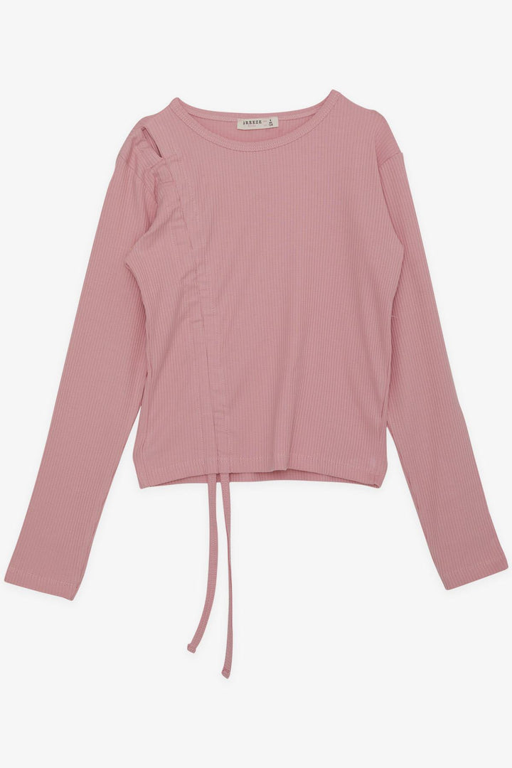 BRE Breeze Girl Child Long Sleeve T-Shirt with Ruffles, 84 Years, Rose Pink - Slavuta