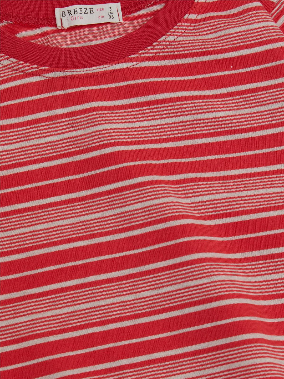 BRE Breeze Girl Child Long Sleeve T-Shirt Striped 3-7 Years, Pomegranate - Phenix City