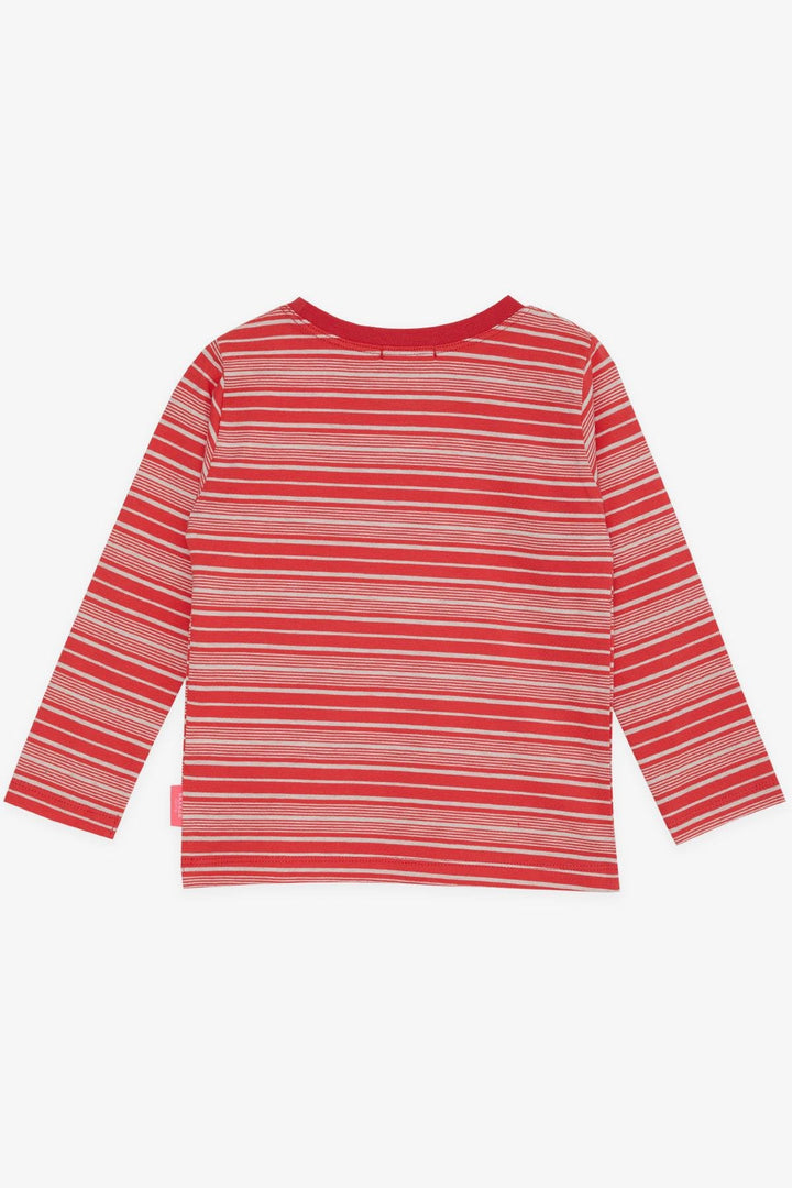 BRE Breeze Girl Child Long Sleeve T-Shirt Striped 3-7 Years, Pomegranate - Phenix City
