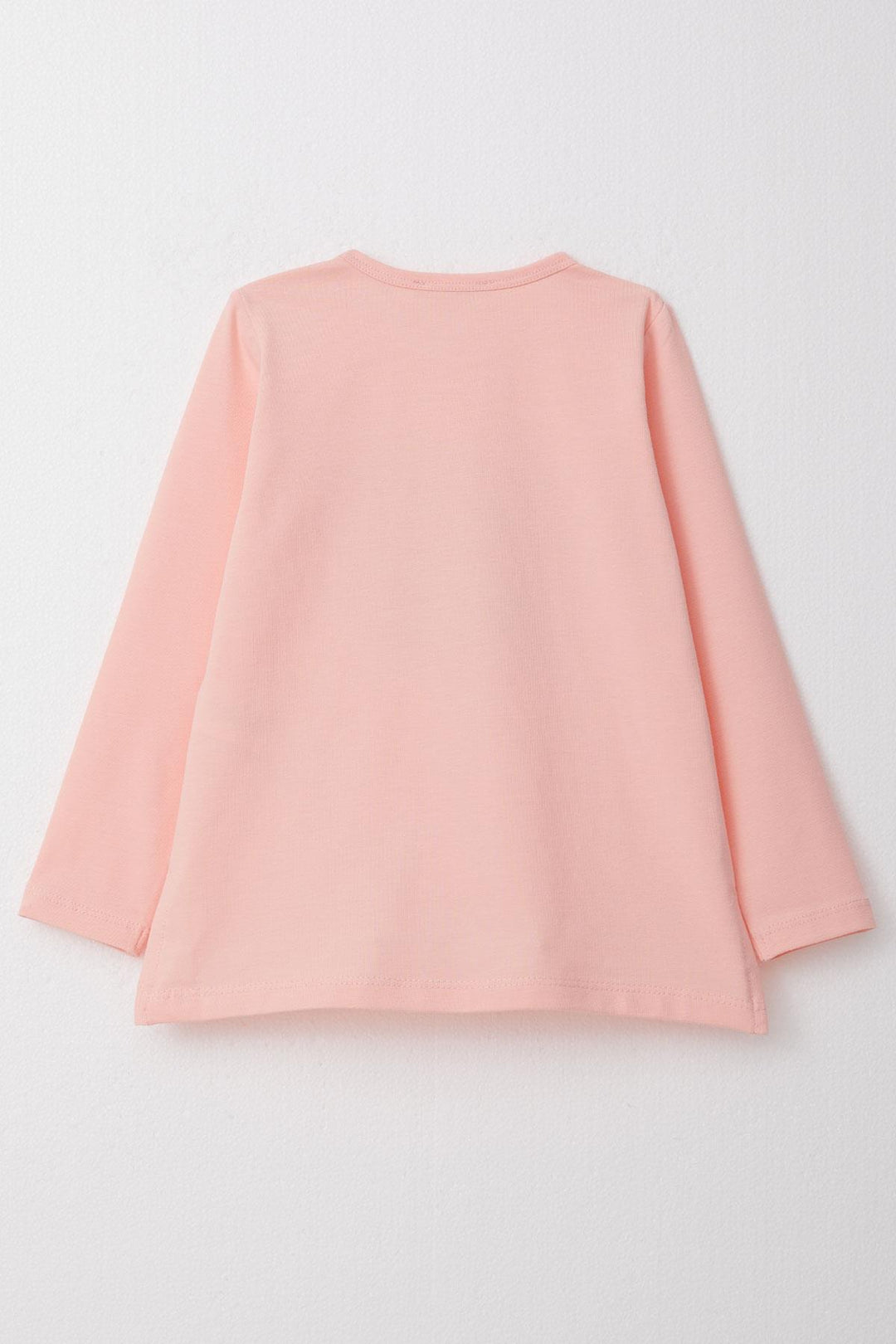 BRE Breeze Girl Child Long Sleeve T-Shirt with Bow Print 2-6 Years, Salmon - El Plan