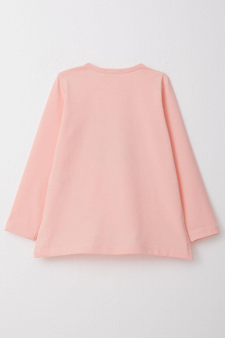 BRE Breeze Girl Child Long Sleeve T-Shirt with Bow Print 2-6 Years, Salmon - El Plan