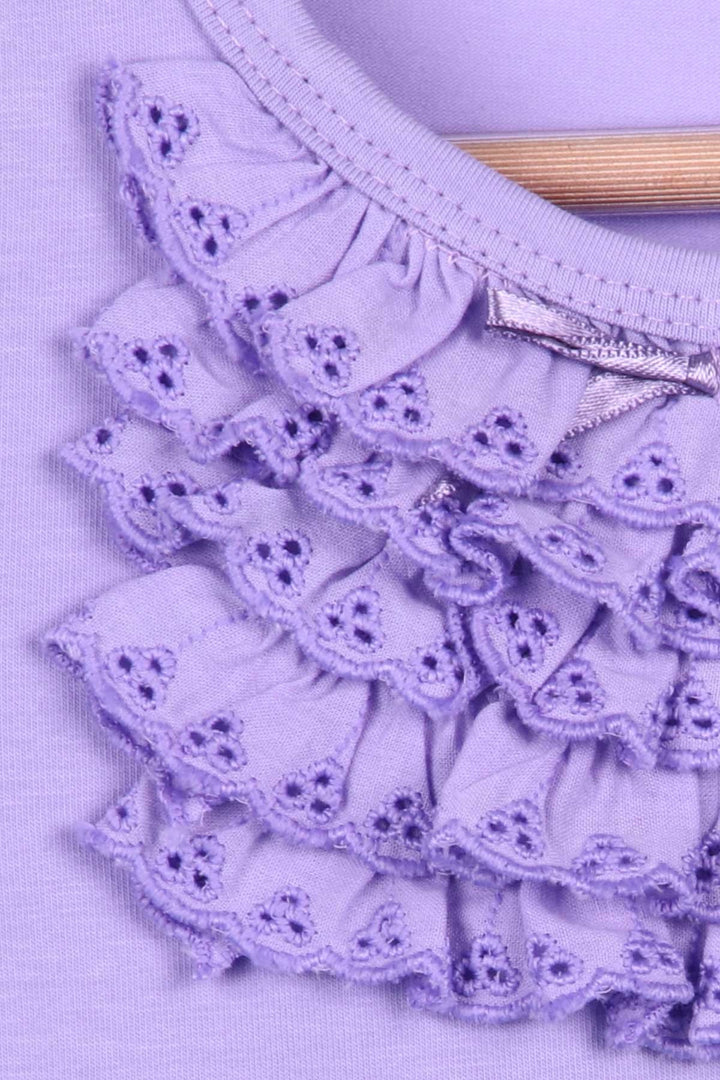 BRE Breeze Girl Child Long Sleeve T-Shirt with Lace Bow 6 Months-8 Years, Lilac - Philadelphia